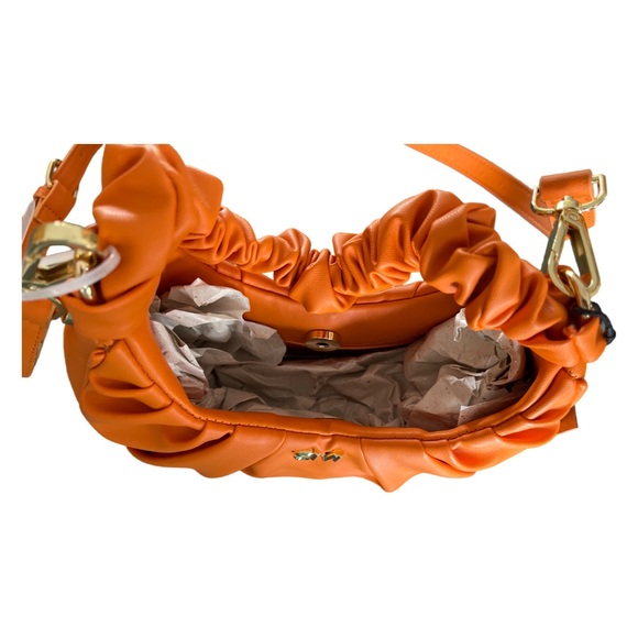 STEVE MADDEN BCorinne Faux Leather Shoulder/Crossbody/ Top Handle Bag MANGO - Picture 5 of 7